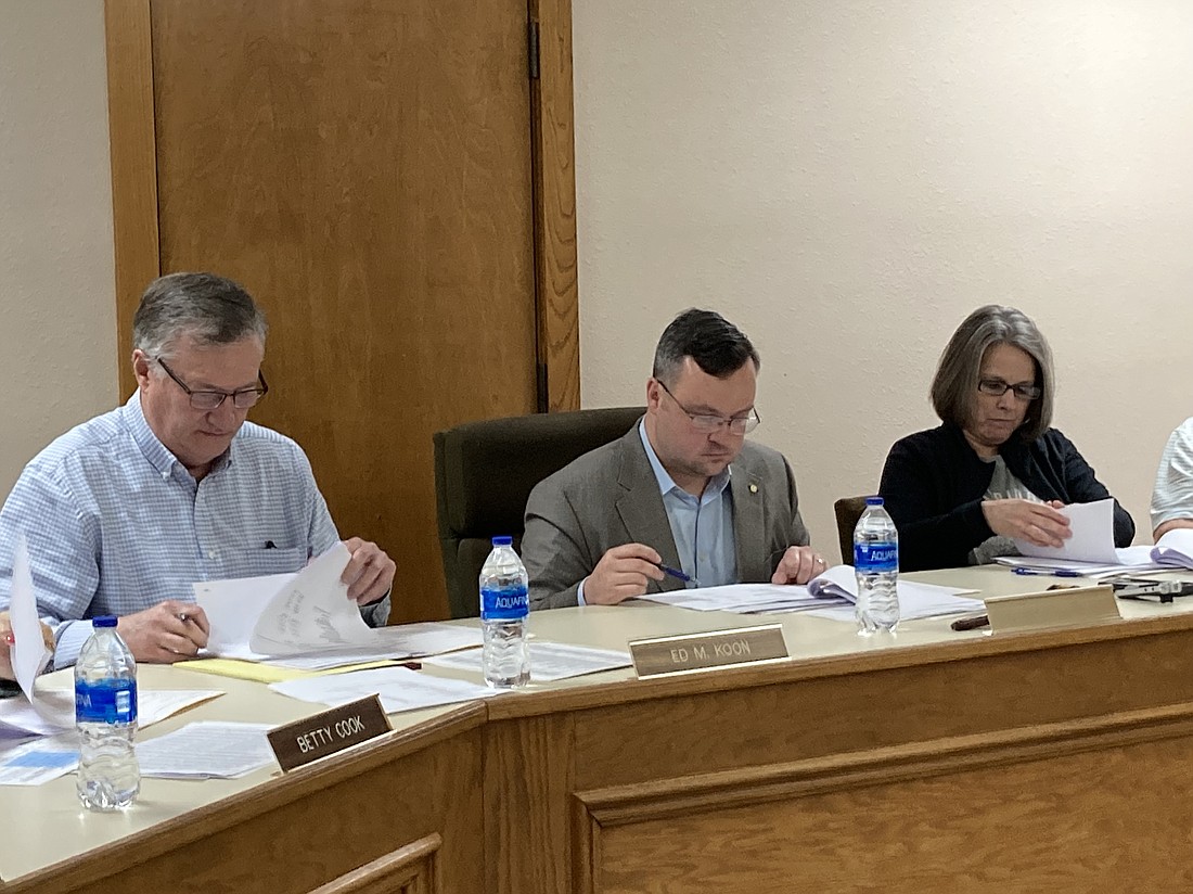 PHOTO BY BYRON TATE
SHERIDAN MAYOR CAIN NATTIN presided over his first council meeting last week. During the meeting he said he would like to make some upgrades to city hall.