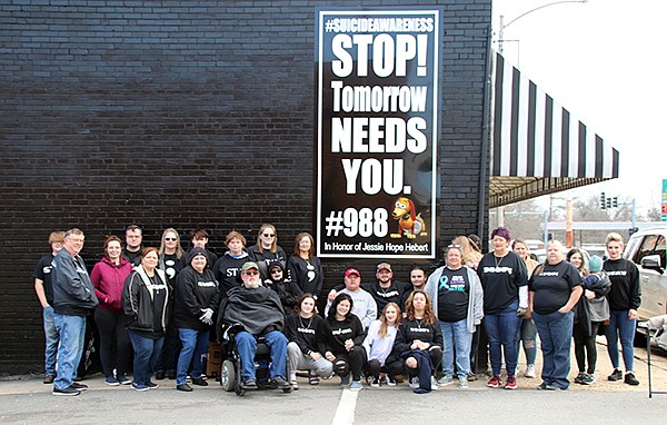 TAMMY HERBERT knows the effects of suicide firsthand after losing her daughter to suicide, and she’s a mother on a mission now, a mission to raise awareness with the simple goal of hopefully helping someone else from committing suicide and another mother from losing a child. She and her family had this sign placed on the side of Relentless Nutrition Lounge in downtown Sheridan this past week to help raise awareness.