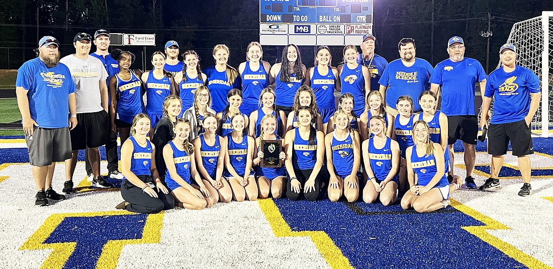 The Sheridan Junior Lady Yellowjackets won the 2023 River City Conference meet in Sheridan on Monday, April 17.