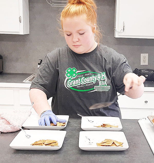 Aubrey Ottens, a member of the 4th H Cooks Club in Sheridan, was the first-place winner in the “Party Dish” category at the Grant County Dairy Foods Contest.
