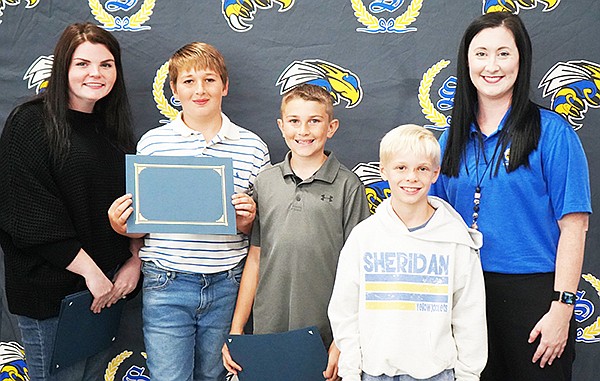 The East End Intermediate School Student Council is a newly formed group on the EEI campus. The group was formed to give students a voice on their campus. These 12 elected students are included in planning various activities. Pictured (left to right) are EEI sponsor Courtney Jones, fifth-graders Colt Bennett and Paxton Neville, third-grader Knox Collins, and EEI Principal Dr. Amber Binz.