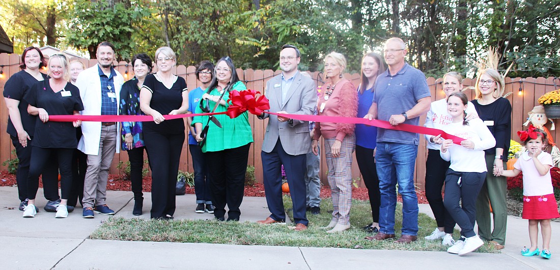 SHERIDAN HEALTHCARE AND REHABILITATION CENTER unveiled its newly renovated wing dedicated as a secure unit for female residents last week with a ribbon cutting ceremony and refreshments prior to its Fall festival festivities. Photos by Eric Moore