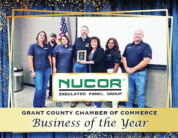 Nucor Insulated Panel Group in Sheridan was recently named the Grant County Business of the Year by the Grant County Chamber of Commerce.