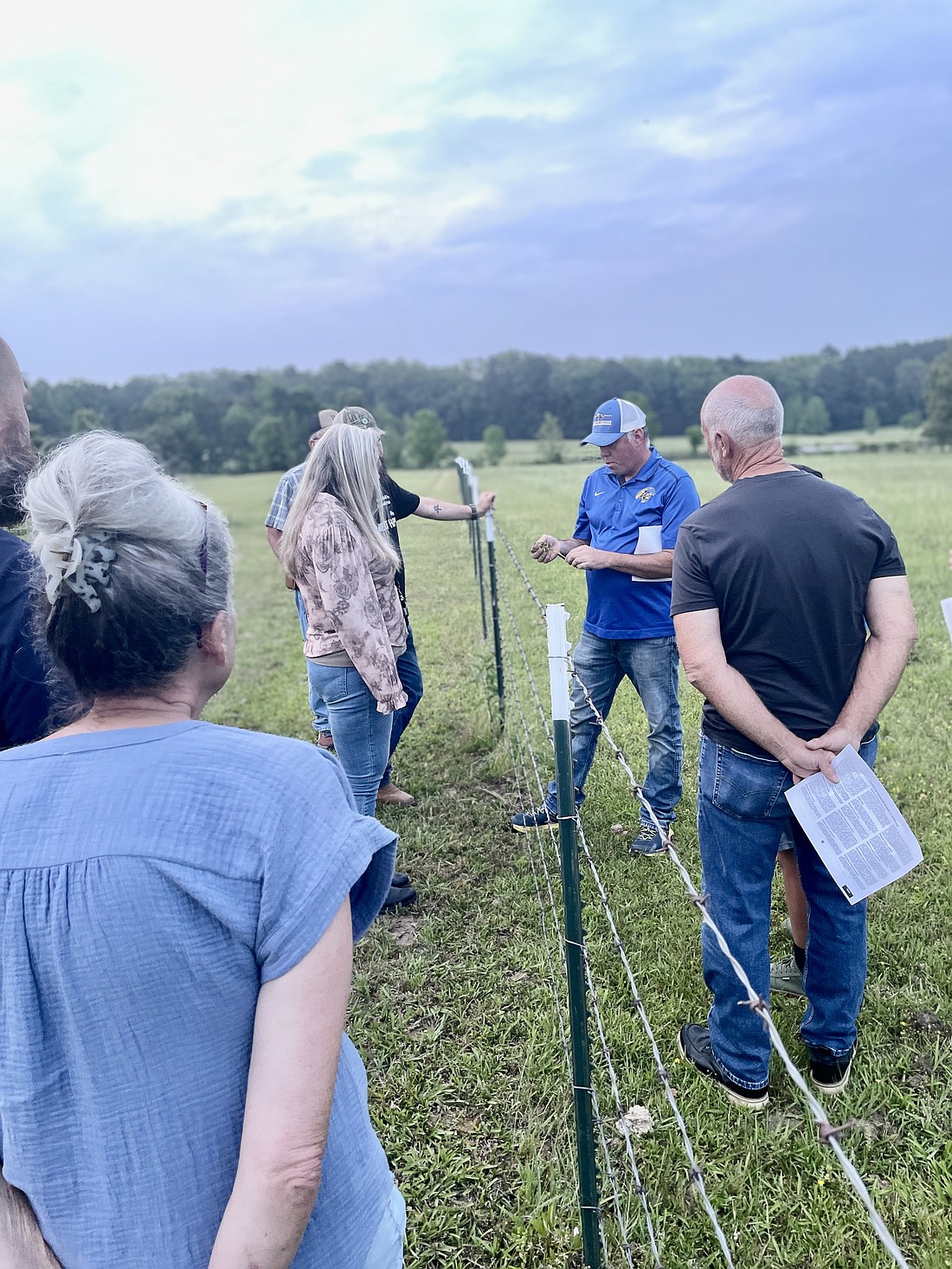 Brad McGinley explains what it takes to keep weeds out of fields. (Photo: Gretchen Ritchey)