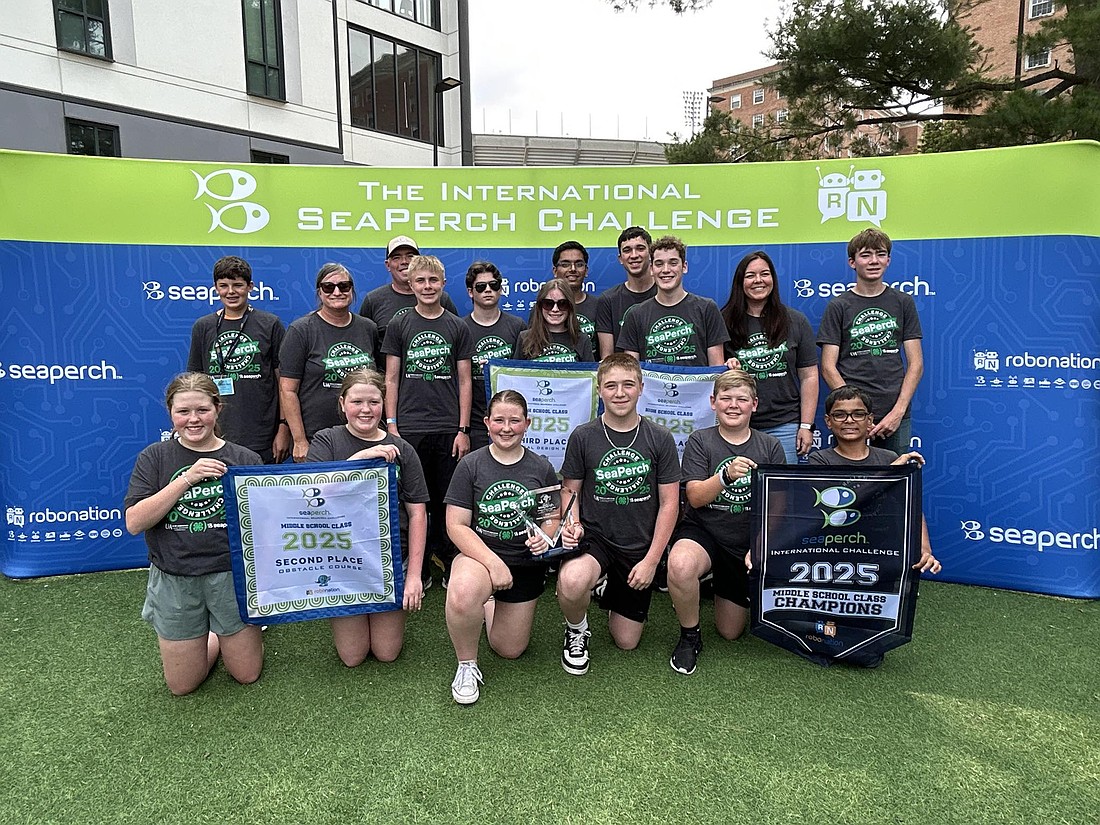 WORLD CHAMPIONS — The Grant County 4-H SeaPerch program, which has had a team qualify for the International SeaPerch Challenge every year since 2016, brought home its first overall win at the 2025 competition with the Hydro Rappers, who won first place overall in the junior stock class. (Division of Agriculture photo.)