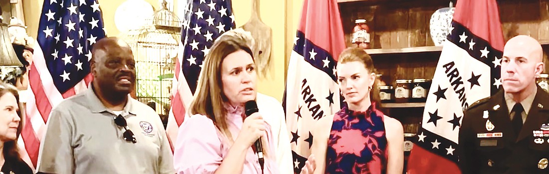 Arkansas Gov. Sarah Sanders named Sheridan “Capital for a Day” last week. She spoke to residents during a luncheon meet and greet at Lady Bird’s Cafe in downtown Sheridan. (Photo: Gretchen Ritchey)