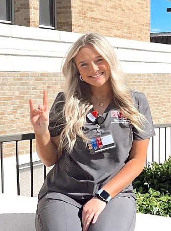 Emma Patrick is one of 14 students who graduated from Sheridan High School, started college at Arkansas State University and have now graduated. They send a note home thanking the school district for setting them on a good path. (Photo: Special to The Headlight)