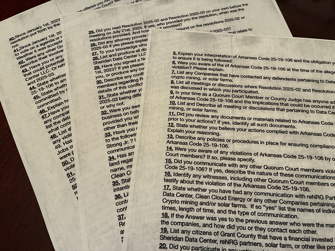An interrogatory with 104 questions has now been put on hold. (Photo: Byron Tate)