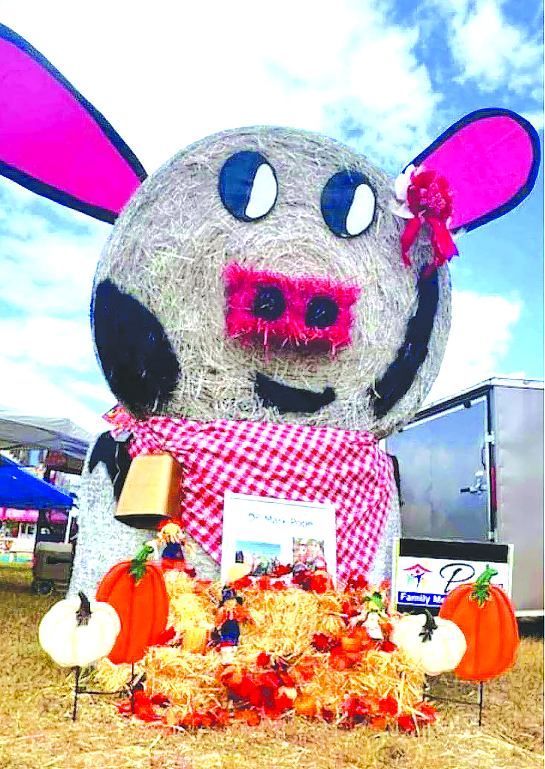The 2024 Hay Bale Decorating Contest winning bale was decorated by Pope Family Medical Clinic of Sheridan. (Photo: Special to The Headlight)