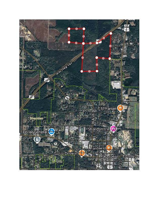 This aerial map shows the property along the Sheridan Bypass owned by the Grant County Industrial Development Corp. (Photo: GCIDC)