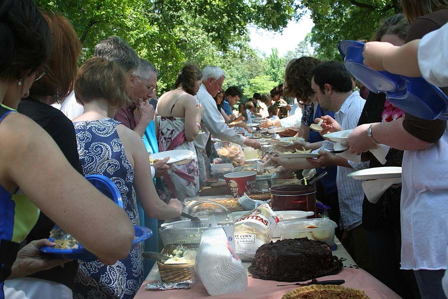 Lunch on the grounds remains a popular time to socialize with others.
Photo courtesy of Old Folks' Singing Committee